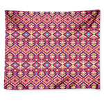 Pink Aztec Geometric Ethnic Pattern Print Tapestry