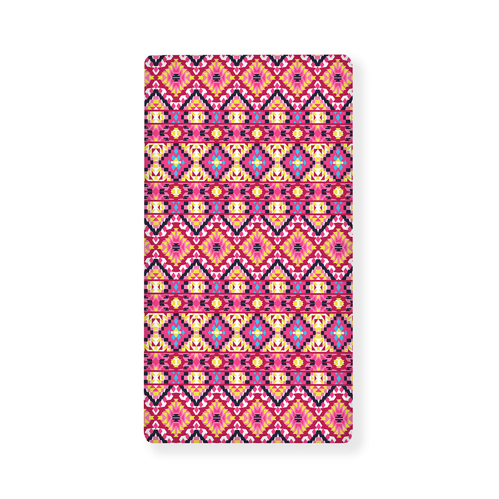 Pink Aztec Geometric Pattern Print Baby Crib Sheet
