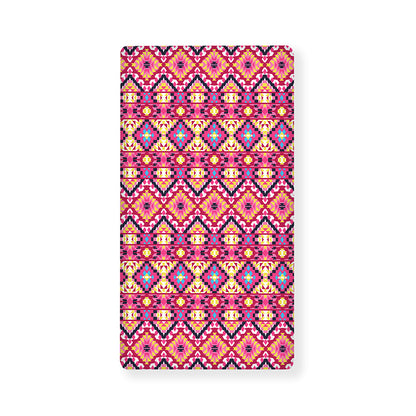 Pink Aztec Geometric Pattern Print Baby Crib Sheet