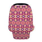 Pink Aztec Geometric Pattern Print Baby Seat Cover