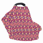 Pink Aztec Geometric Pattern Print Baby Seat Cover