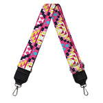 Pink Aztec Geometric Pattern Print Bag Strap