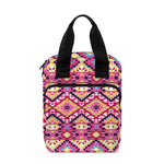 Pink Aztec Geometric Pattern Print Bible Tote Bag