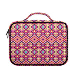 Pink Aztec Geometric Pattern Print Briefcase Bible Bag