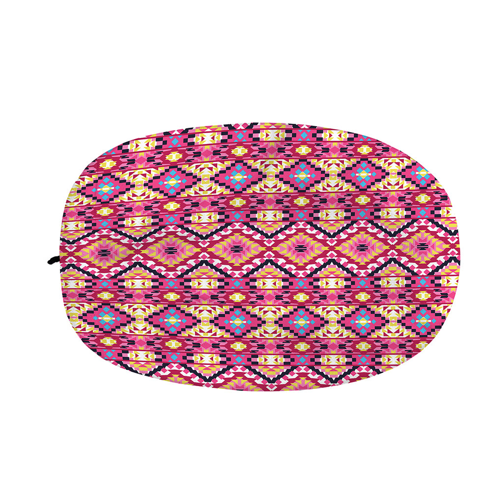 Pink Aztec Geometric Pattern Print Car Side Mirror Covers
