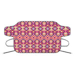 Pink Aztec Geometric Pattern Print Car Windshield Snow Cover