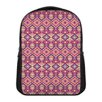 Pink Aztec Geometric Pattern Print Casual Backpack
