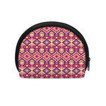 Pink Aztec Geometric Pattern Print Coin Purse