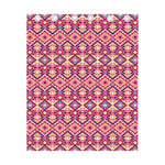 Pink Aztec Geometric Pattern Print Curtain