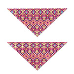 Pink Aztec Geometric Pattern Print Dog Bandana