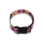 Pink Aztec Geometric Pattern Print Dog Collar
