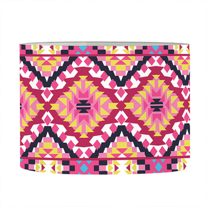 Pink Aztec Geometric Pattern Print Drum Lamp Shade