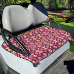 Pink Aztec Geometric Pattern Print Golf Cart Seat Cover