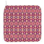Pink Aztec Geometric Pattern Print Hand Towel