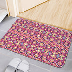 Pink Aztec Geometric Pattern Print Indoor Door Mat