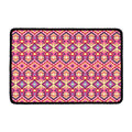 Pink Aztec Geometric Pattern Print Kitchen Mat