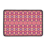 Pink Aztec Geometric Pattern Print Kitchen Mat