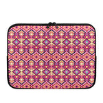 Pink Aztec Geometric Pattern Print Laptop Sleeve