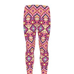 Pink Aztec Geometric Pattern Print Men's leggings
