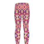 Pink Aztec Geometric Pattern Print Men's leggings