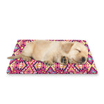 Pink Aztec Geometric Pattern Print Pet Cooling Mat Cover