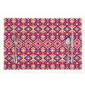 Pink Aztec Geometric Pattern Print Placemat