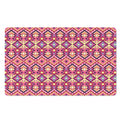 Pink Aztec Geometric Pattern Print Polyester Doormat