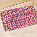 Pink Aztec Geometric Pattern Print Polyester Doormat