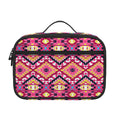 Pink Aztec Geometric Pattern Print Portable Lunch Bag