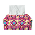 Pink Aztec Geometric Pattern Print Rectangle Tissue Box Cover