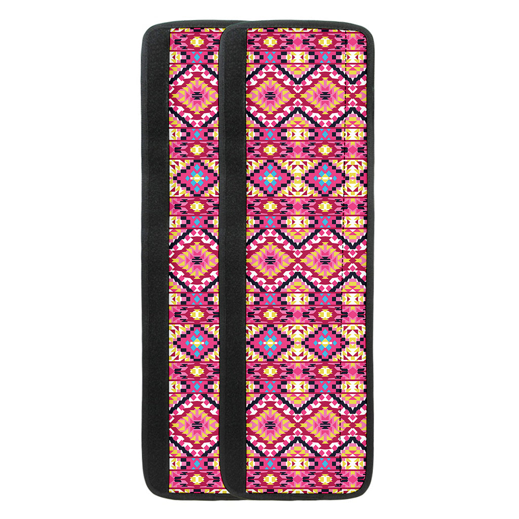 Pink Aztec Geometric Pattern Print Refrigerator Handle Covers