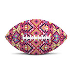 Pink Aztec Geometric Pattern Print Rugby Ball