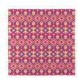 Pink Aztec Geometric Pattern Print Silk Bandana