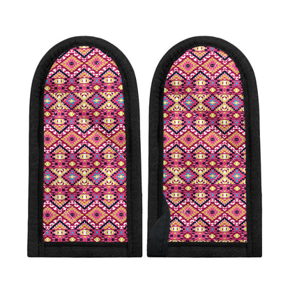 Pink Aztec Geometric Pattern Print Skillet Handle Cover