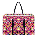 Pink Aztec Geometric Pattern Print Utility Tote Bag