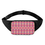 Pink Aztec Geometric Pattern Print Waist Bag