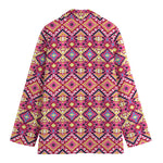 Pink Aztec Geometric Pattern Print Women's Blazer