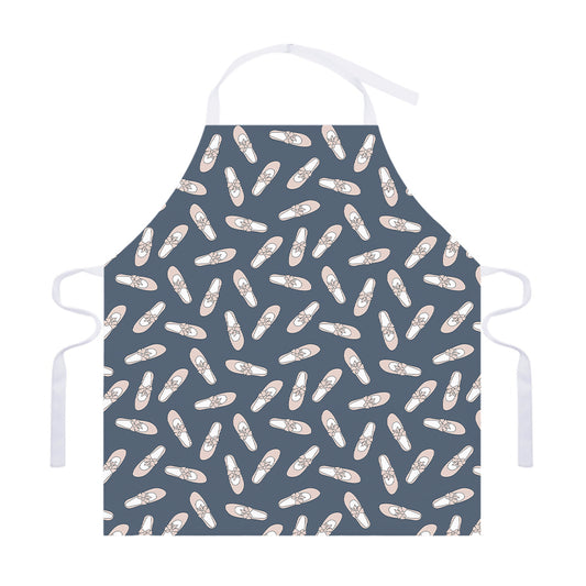 Pink Ballet Shoes Pattern Print Adjustable Apron