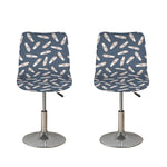Pink Ballet Shoes Pattern Print Bar Stool Covers