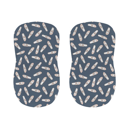 Pink Ballet Shoes Pattern Print Bar Stool Covers