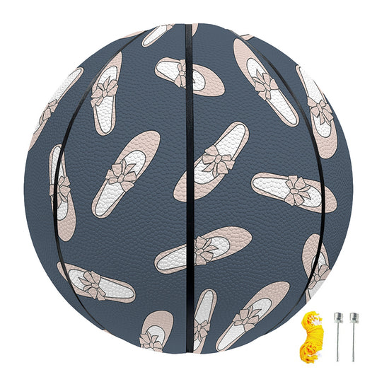 Pink Ballet Shoes Pattern Print Basketball
