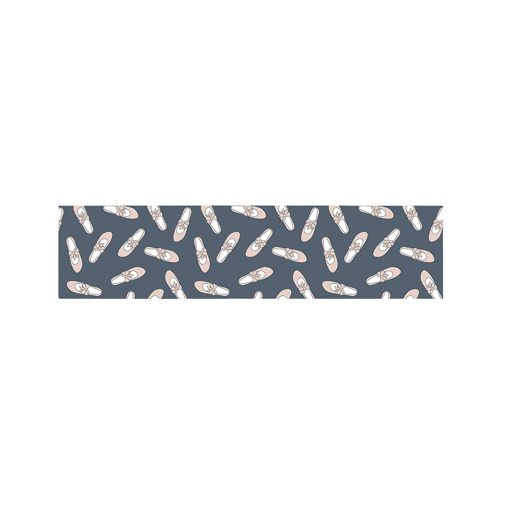 Pink Ballet Shoes Pattern Print Bed Runner