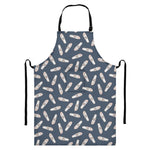 Pink Ballet Shoes Pattern Print Bib Apron With Pocket