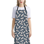 Pink Ballet Shoes Pattern Print Bib Apron With Pocket