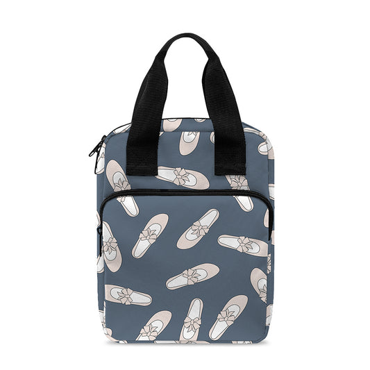 Pink Ballet Shoes Pattern Print Bible Tote Bag