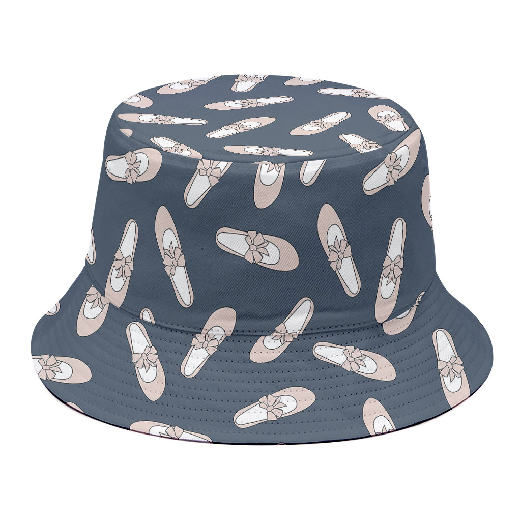 Pink Ballet Shoes Pattern Print Bucket Hat