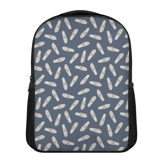 Pink Ballet Shoes Pattern Print Casual Backpack