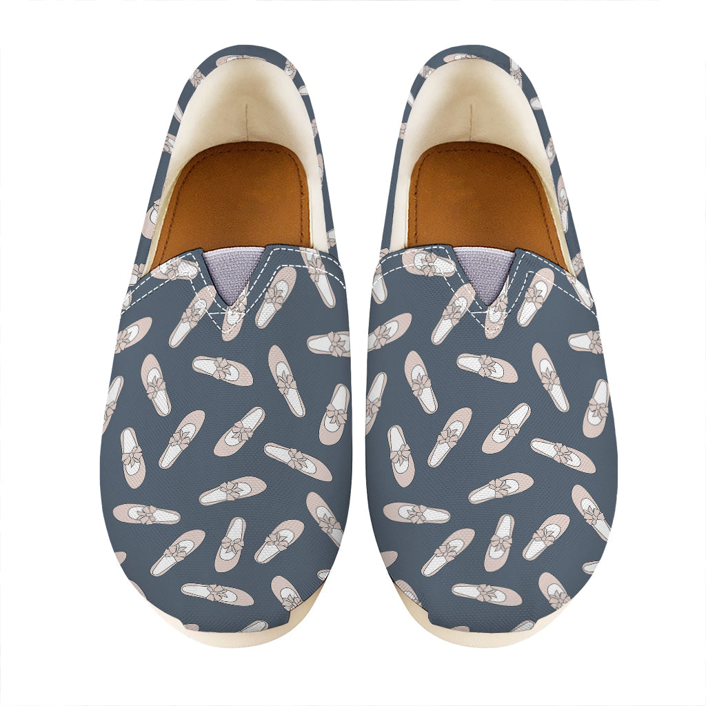 Pink Ballet Shoes Pattern Print Casual Shoes