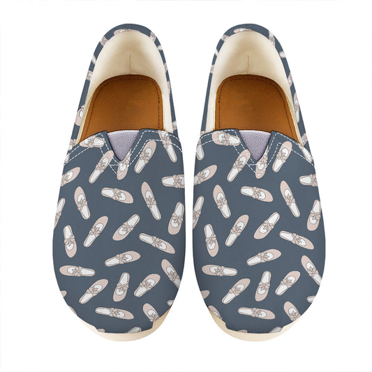 Pink Ballet Shoes Pattern Print Casual Shoes