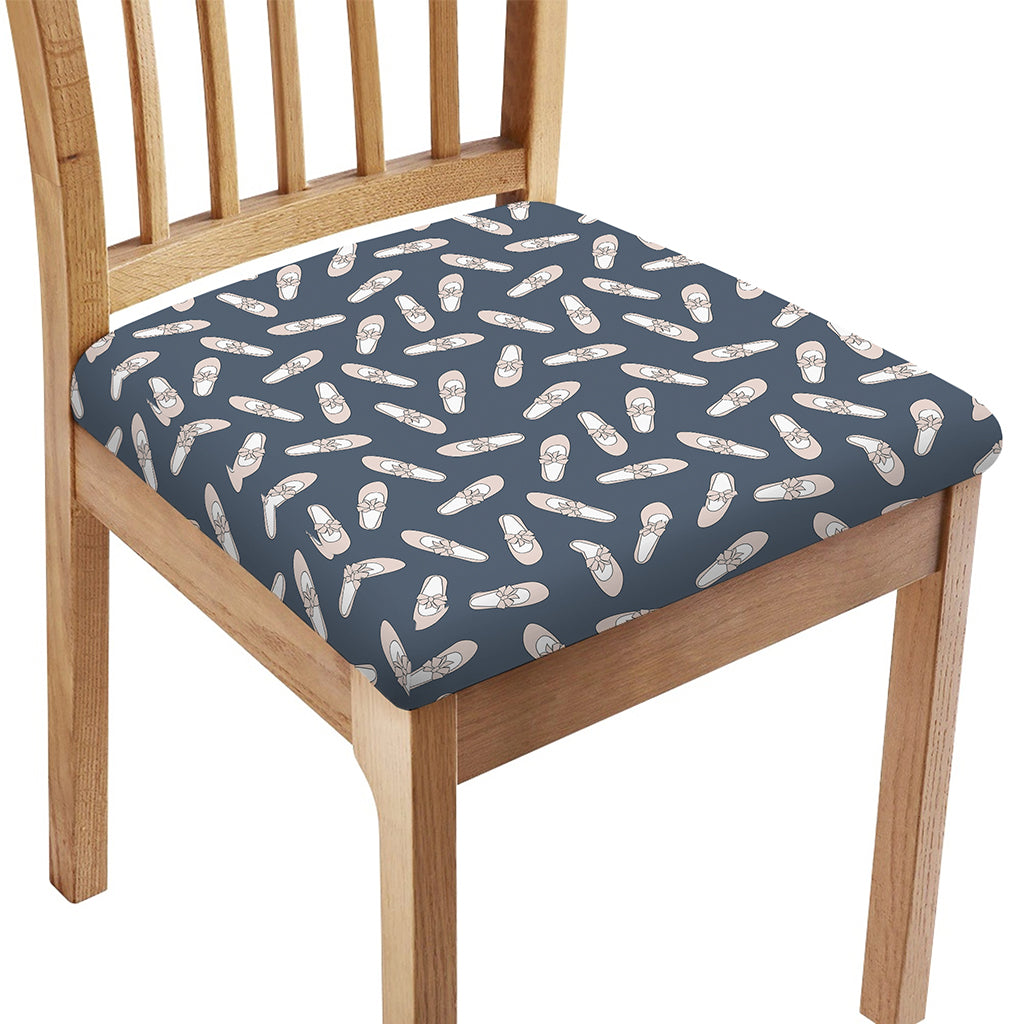 Pink Ballet Shoes Pattern Print Chair Cushion Cover